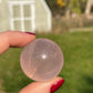 Small Rose Quartz Sphere with Star Flash