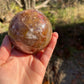 Large Fire Quartz with Golden Healer Quartz Sphere