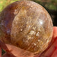 Large Fire Quartz with Golden Healer Quartz Sphere