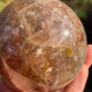 Large Fire Quartz with Golden Healer Quartz Sphere