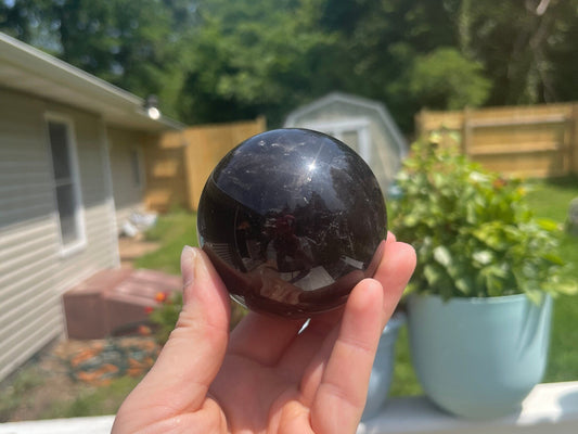 Black Rose Quartz Sphere