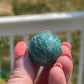 1 Amazonite with smoky quartz mini sphere
