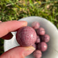 Rhodonite Mini Sphere: Calming Meditation Crystal Gift