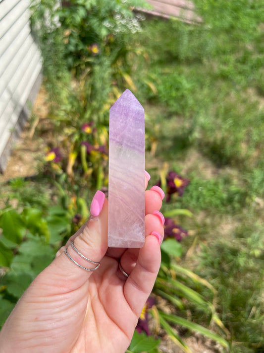 Lavender Fluorite Crystal Tower