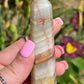 Banded Green Onyx Crystal Point Tower