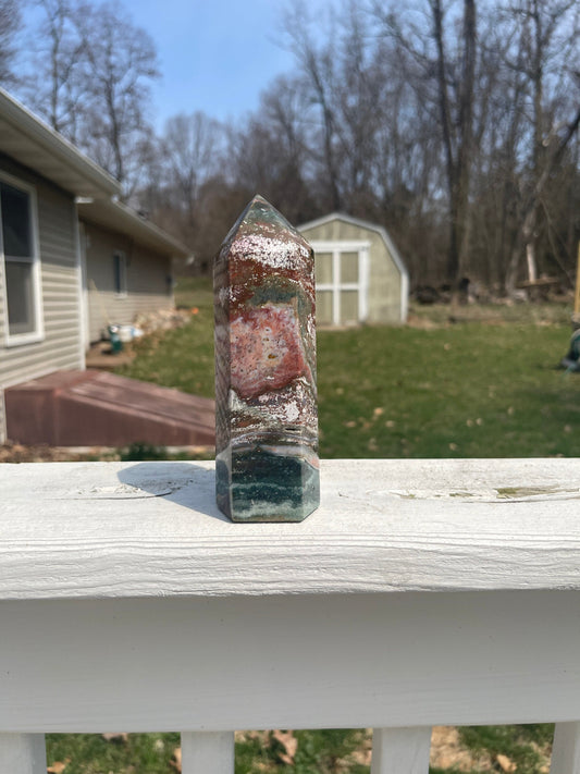 Ocean Jasper Crystal Tower