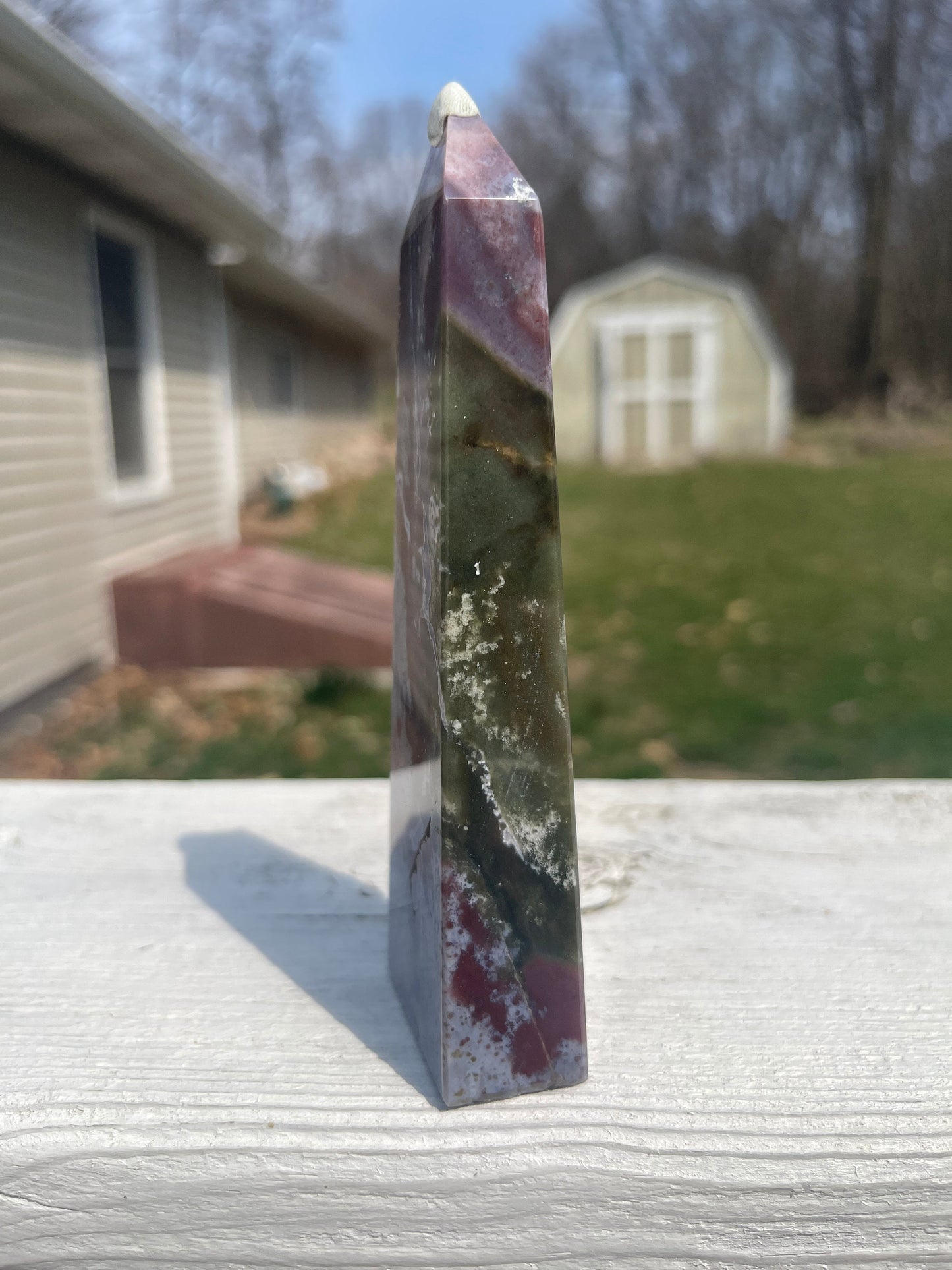 Ocean Jasper Crystal Tower
