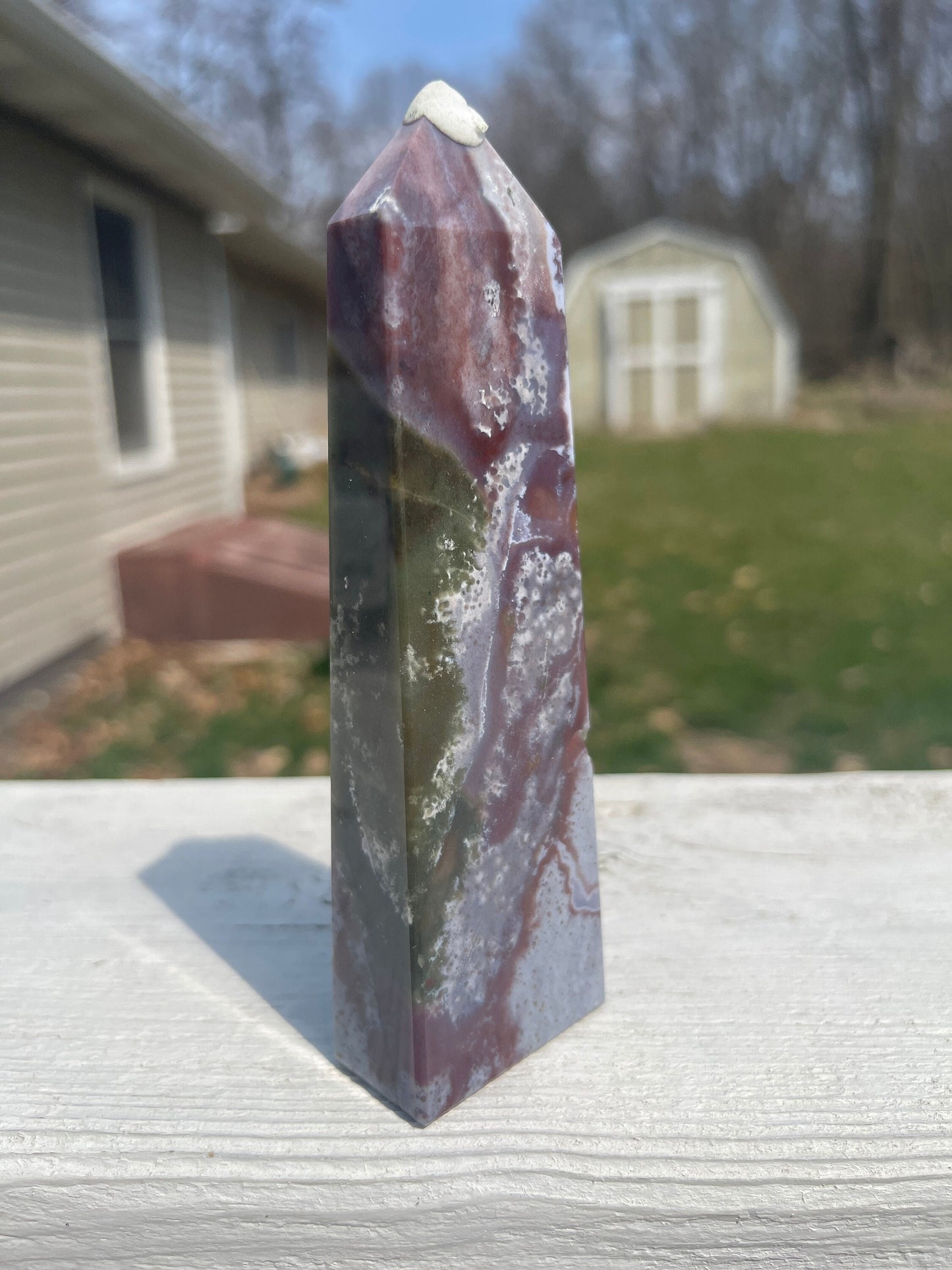 Ocean Jasper Crystal Tower