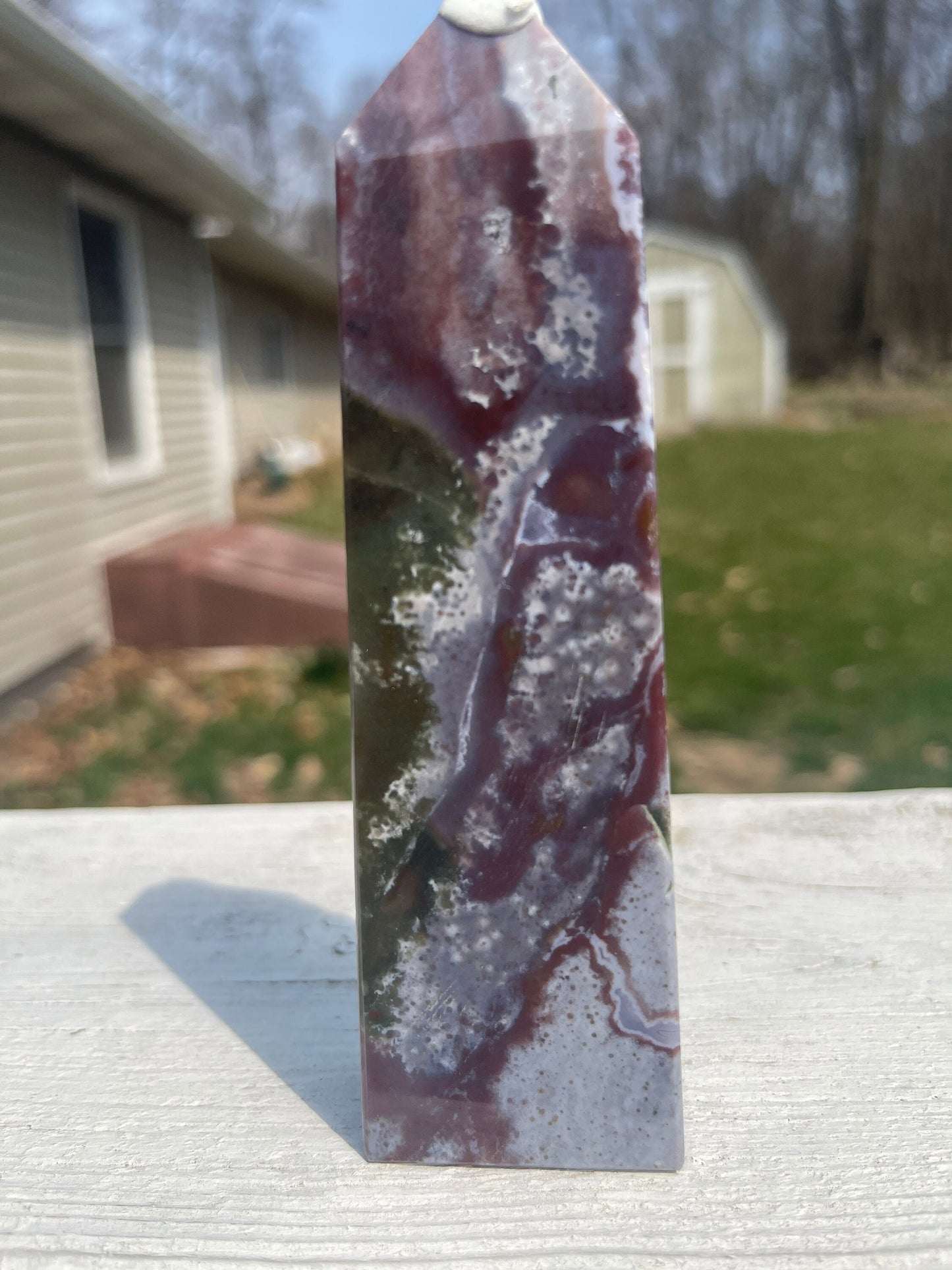 Ocean Jasper Crystal Tower