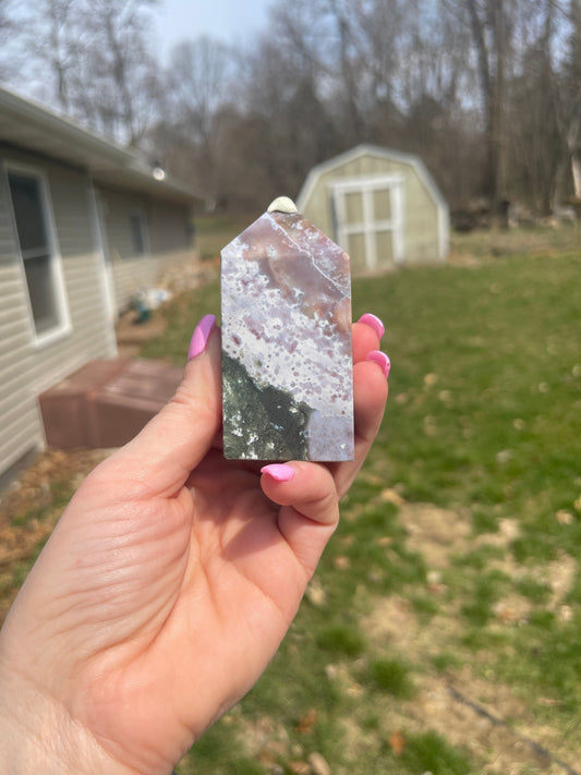 Ocean Jasper Crystal Tower