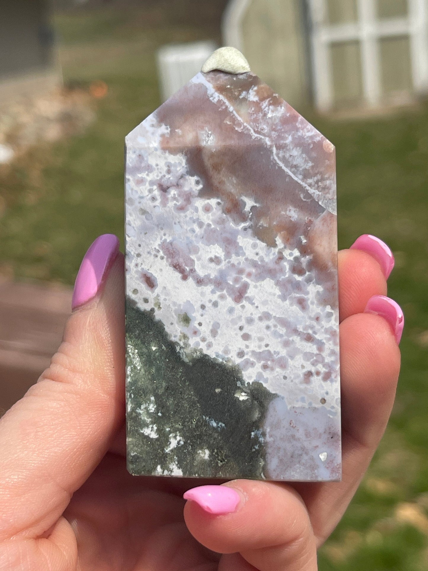 Ocean Jasper Crystal Tower