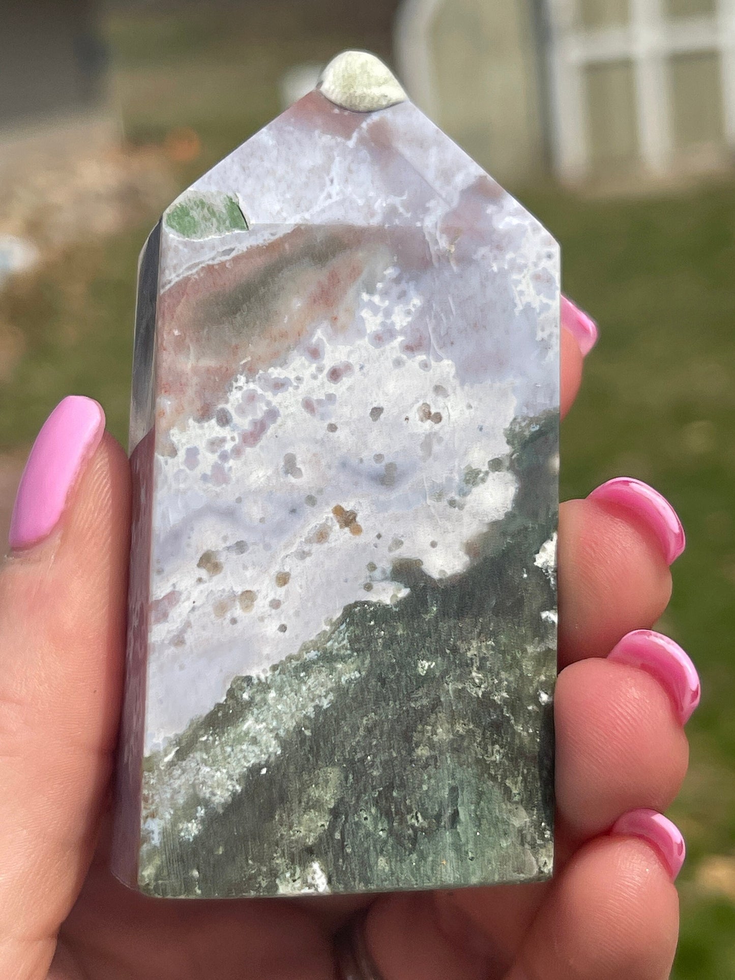 Ocean Jasper Crystal Tower