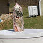 Rhodochrosite & Pyrite Crystal Tower