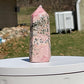 Rhodochrosite & Pyrite Crystal Tower