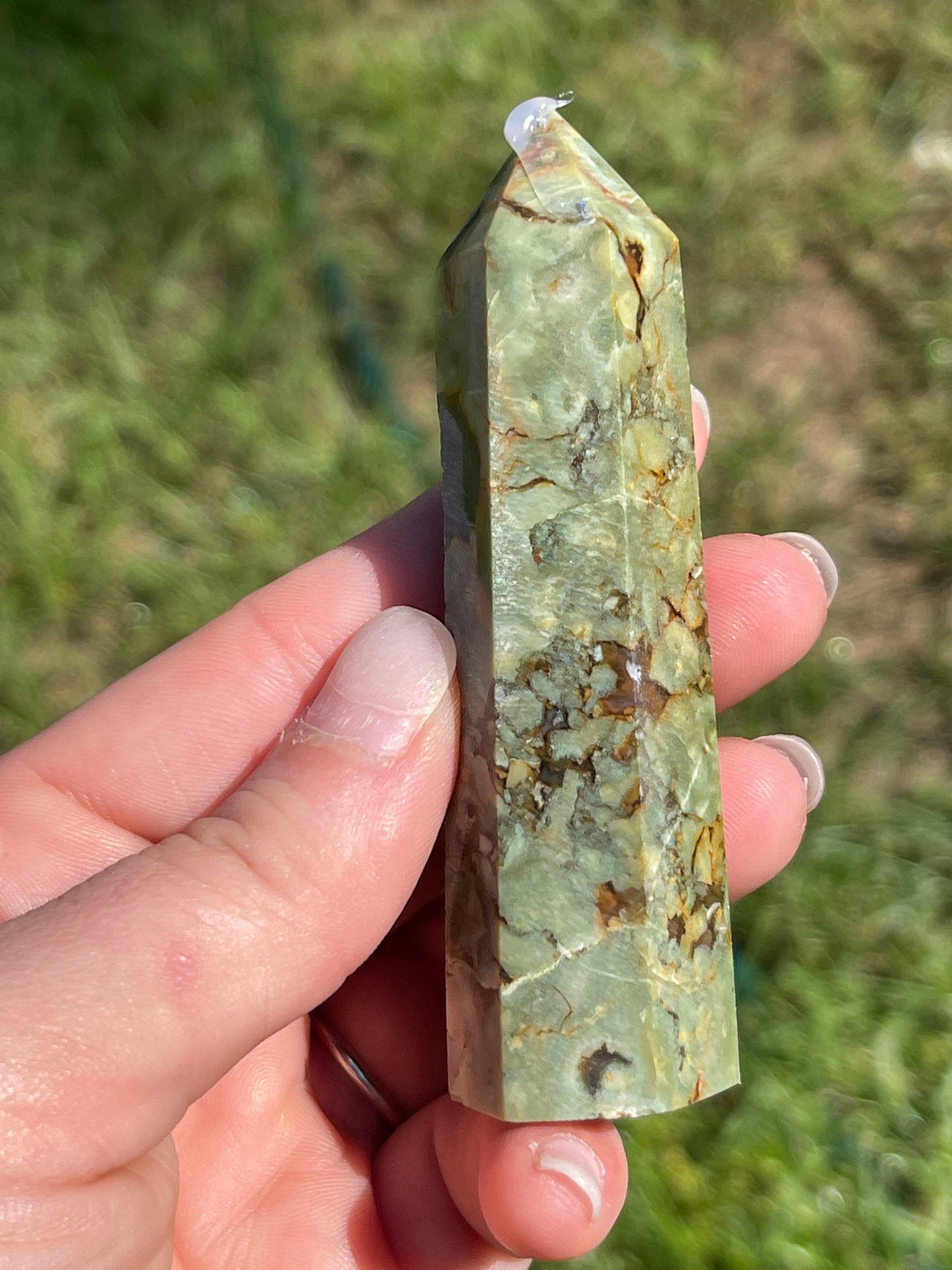 Rainforest Rhyolite Jasper Crystal Tower