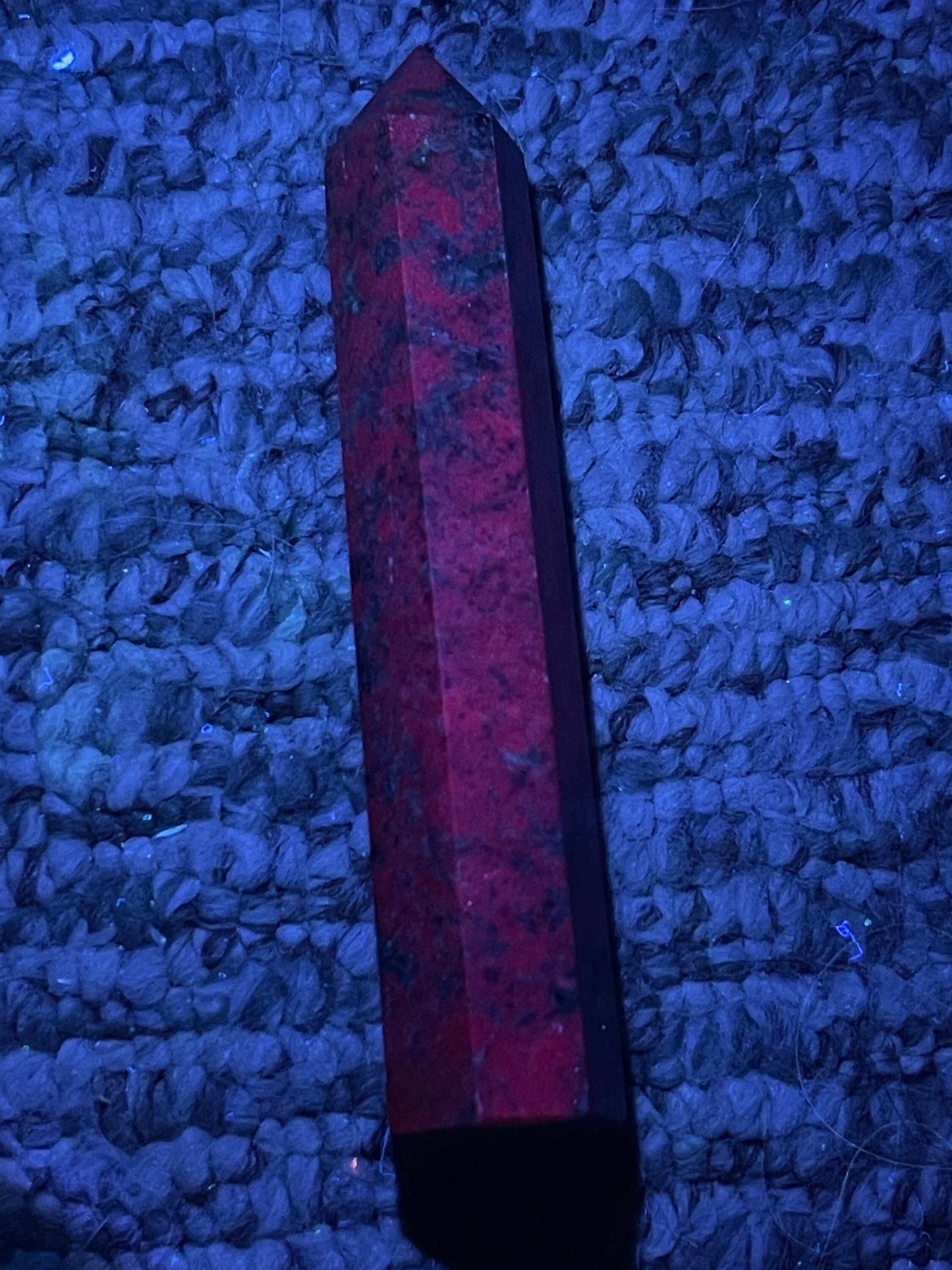 Ruby in Kyanite Crystal Tower: UV Reactive Gift (5.6in)