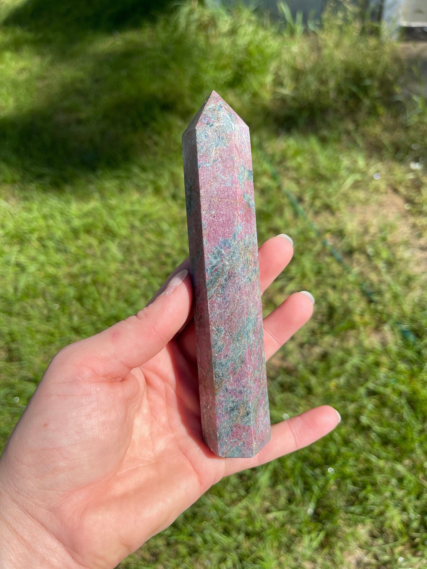 Ruby in Kyanite Crystal Tower
