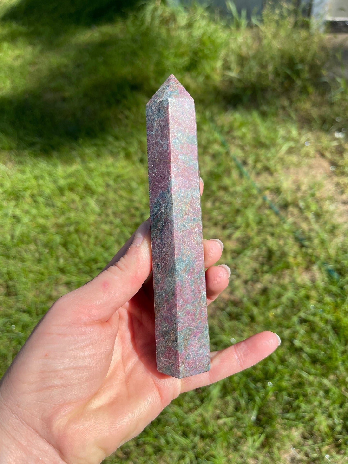 Ruby in Kyanite Crystal Tower