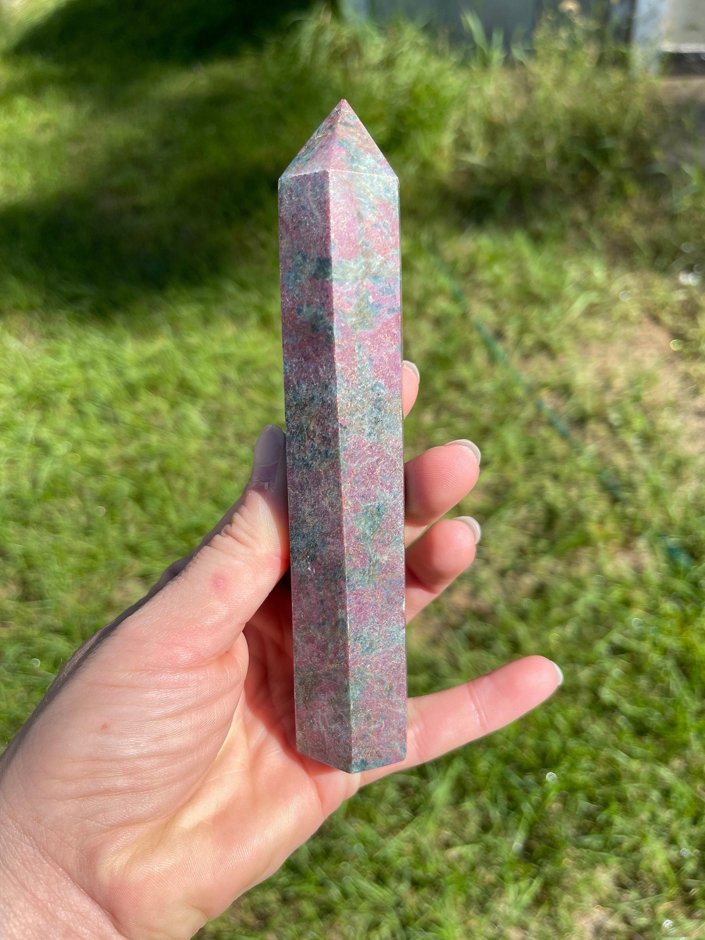 Ruby in Kyanite Crystal Tower