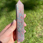 Ruby in Kyanite Crystal Tower: UV Reactive Healing Stone