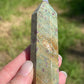 Ruby fuchsite crystal tower
