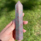 Ruby in Kyanite Crystal Tower: UV Reactive Healing Stone