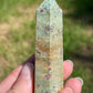 Ruby fuchsite crystal tower