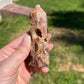 Calcite with Blue Apatite Crystal Point Tower