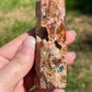 Calcite with Blue Apatite Crystal Point Tower