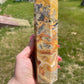 Crazy Lace Agate Crystal Tower: Mexican Carved Stone