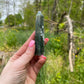 Moss Agate Crystal Tower: New Beginnings, Grounding Stone