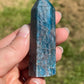 Blue Apatite Crystal Point Tower: Psychic Stone Gift