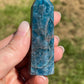 Blue Apatite Crystal Point Tower: Psychic Stone Gift
