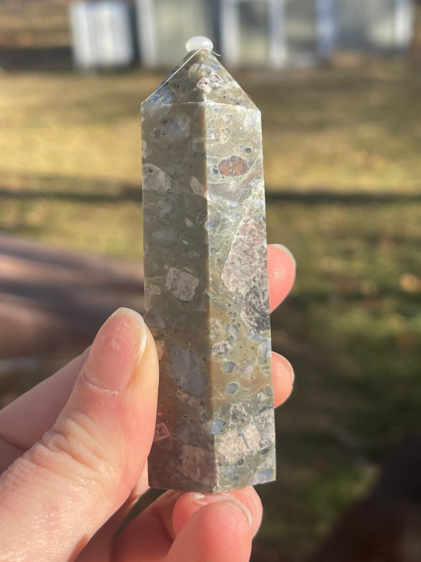 Llanite crystal tower d | que sera | crystal carving | meditation stone