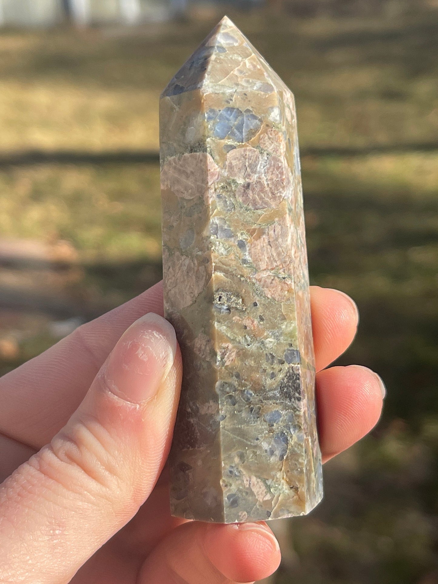 Llanite crystal tower e | que sera | crystal carving | meditation stone