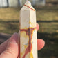 Mookaite Jasper Crystal Tower: Meditation Stone Carving