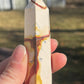 Mookaite Jasper Crystal Tower: Meditation Stone Carving