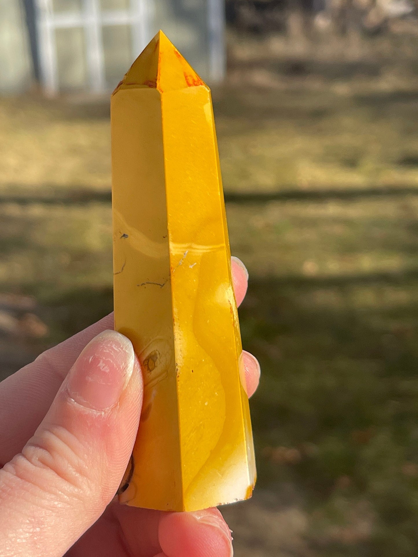 Mookaite Jasper Crystal Tower: Meditation Healing Stone (3.7in)