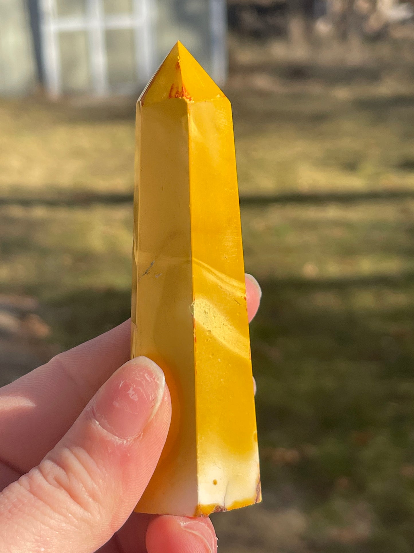 Mookaite Jasper Crystal Tower: Meditation Healing Stone (3.7in)