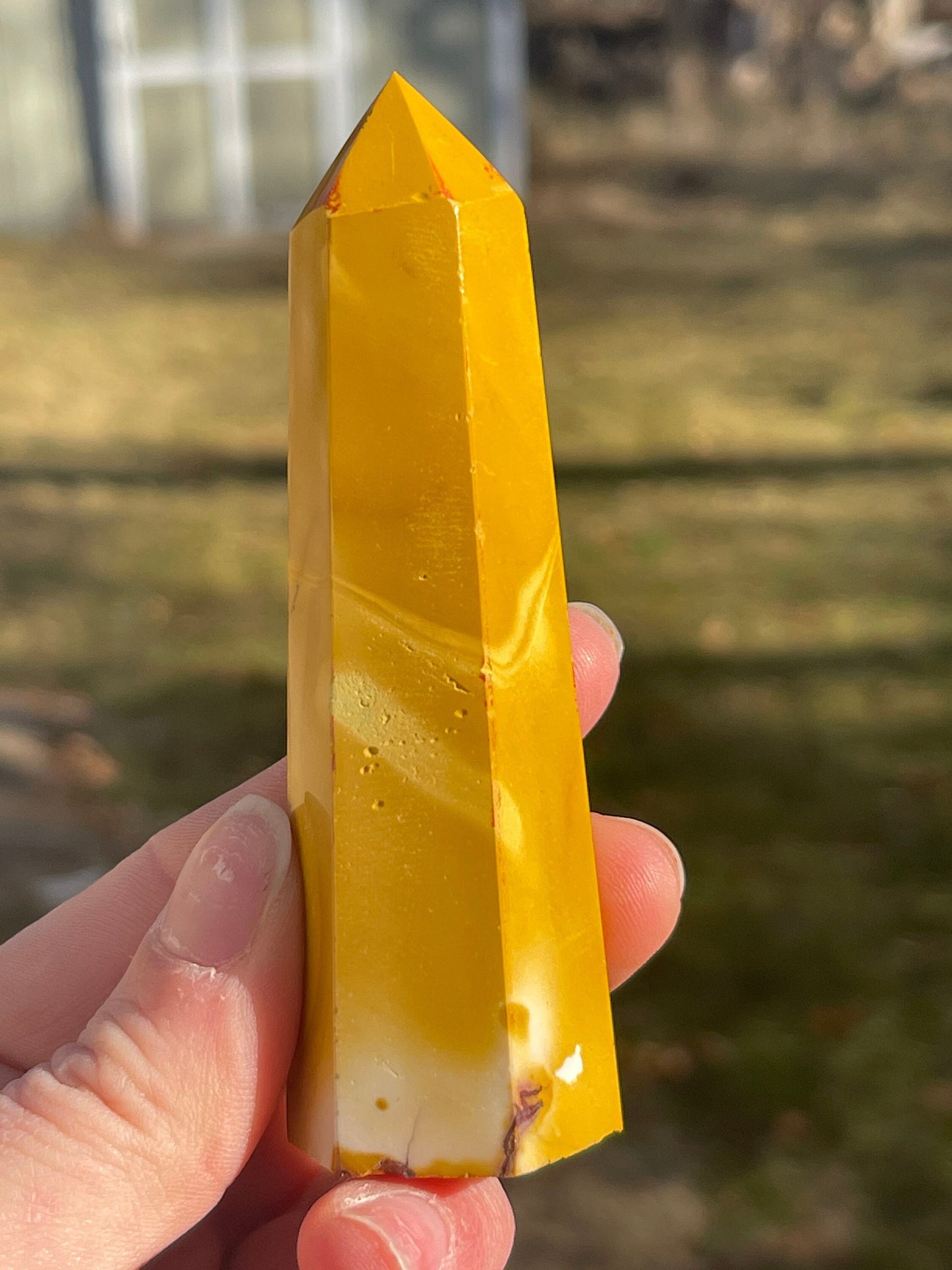 Mookaite Jasper Crystal Tower: Meditation Healing Stone (3.7in)
