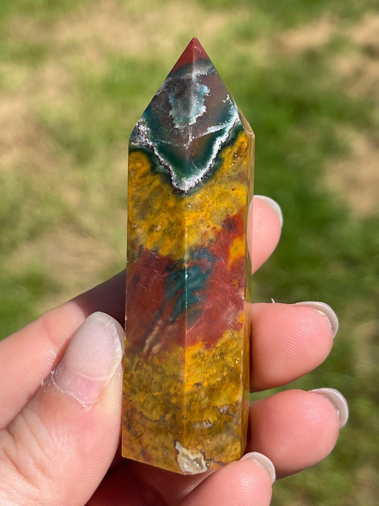 Ocean jasper crystal tower