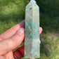 Chrysocolla Crystal Tower