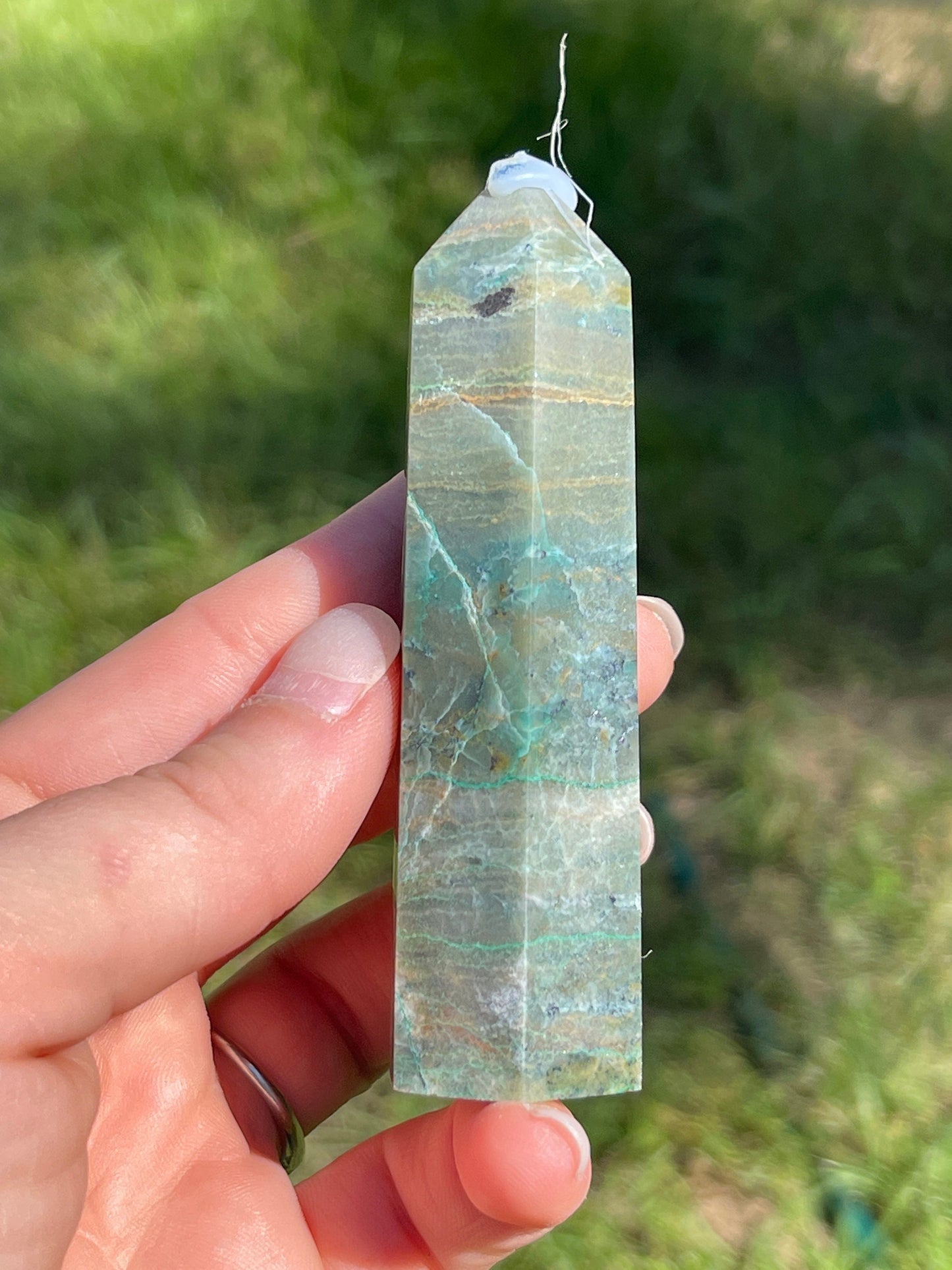 Chrysocolla Crystal Tower