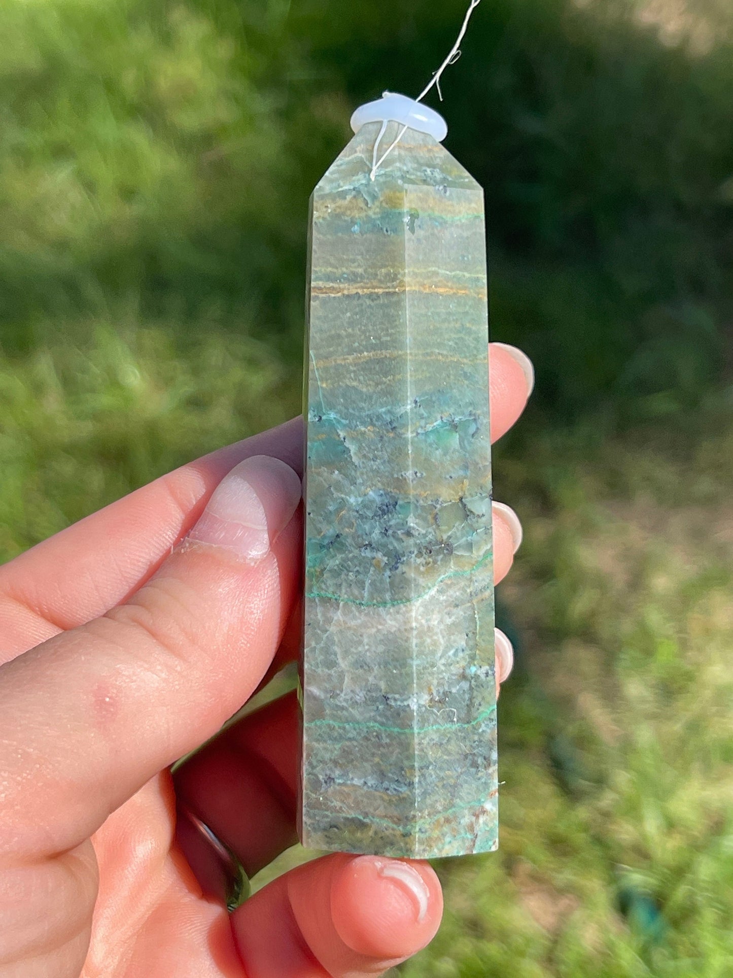 Chrysocolla Crystal Tower