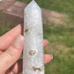 Moss Agate Crystal Tower: Healing Stone Point