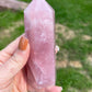 Dark Rose Quartz Crystal Tower