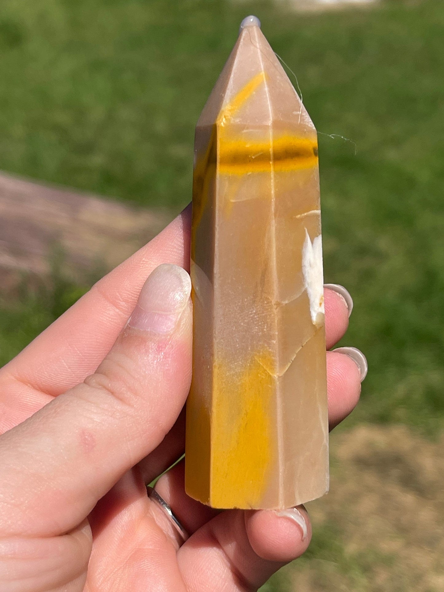 Mookaite Jasper Crystal Tower: Australian Carved Stone