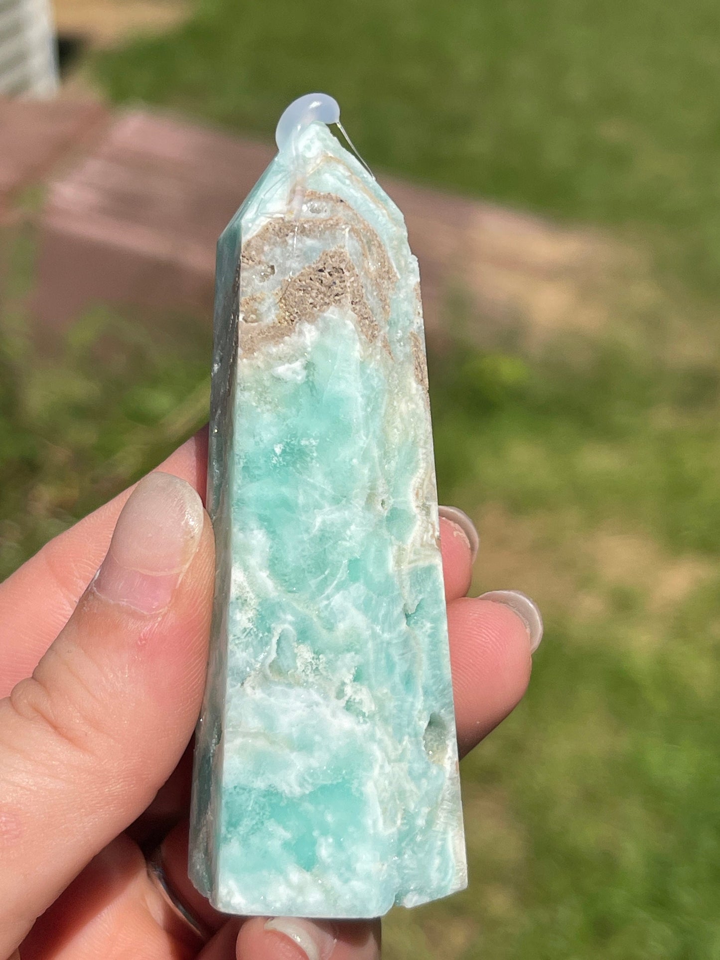 Blue Aragonite Crystal Tower