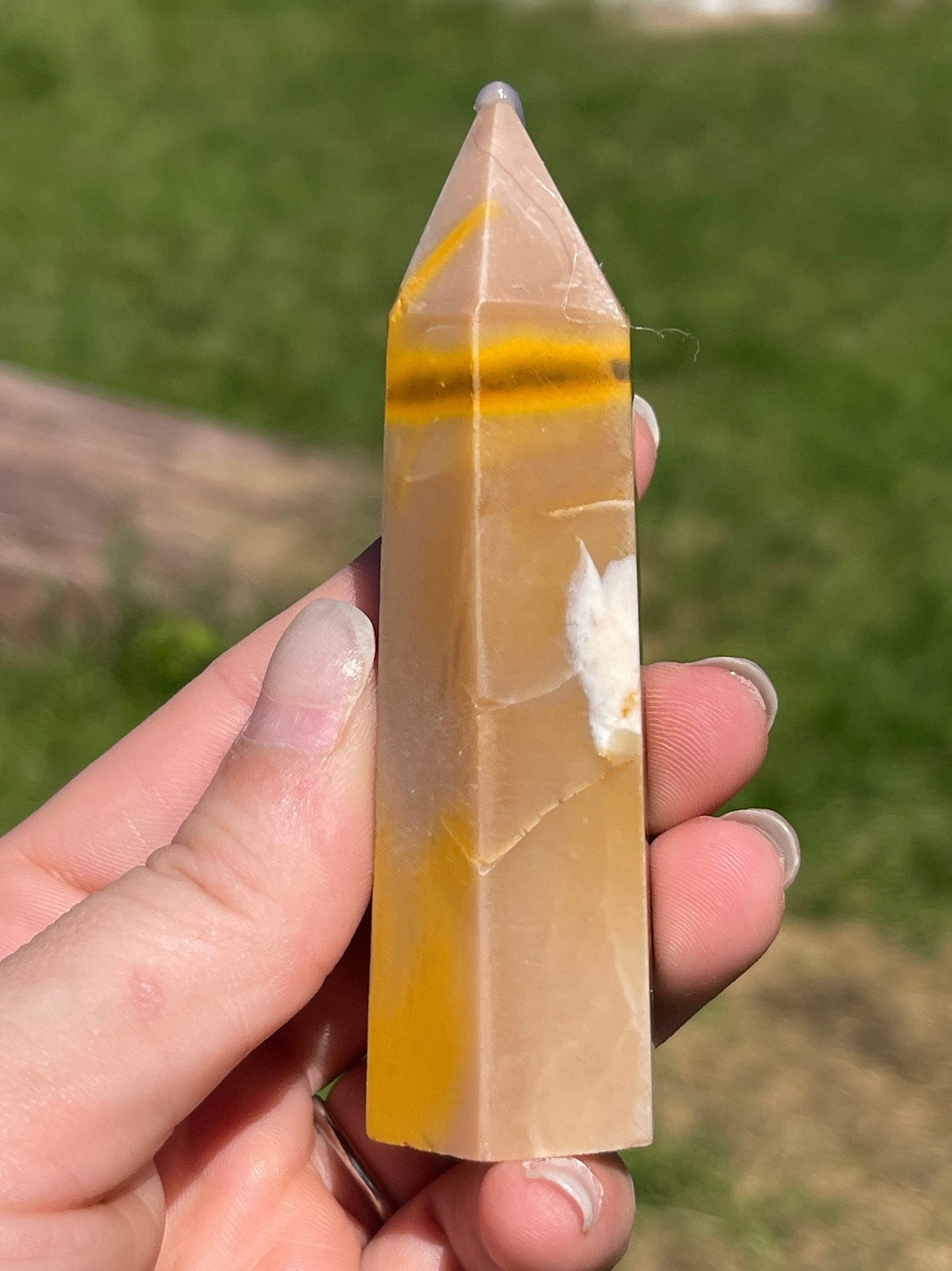 Mookaite Jasper Crystal Tower: Australian Carved Stone