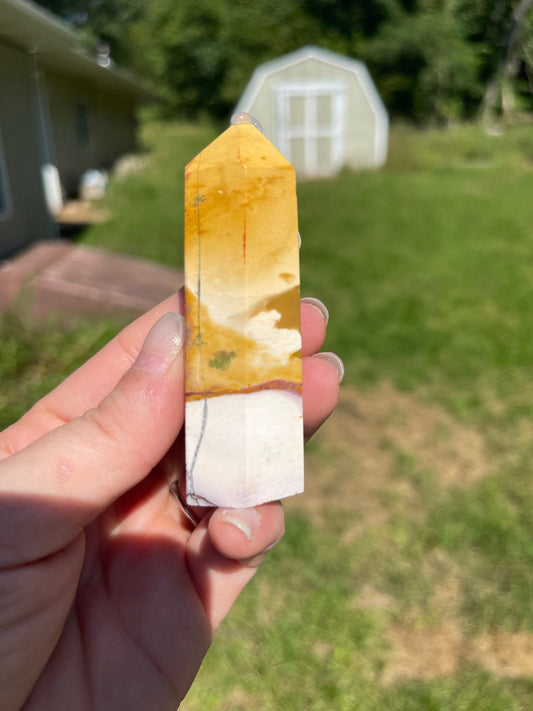 Mookaite Jasper Crystal Tower: Australian Healing Stone